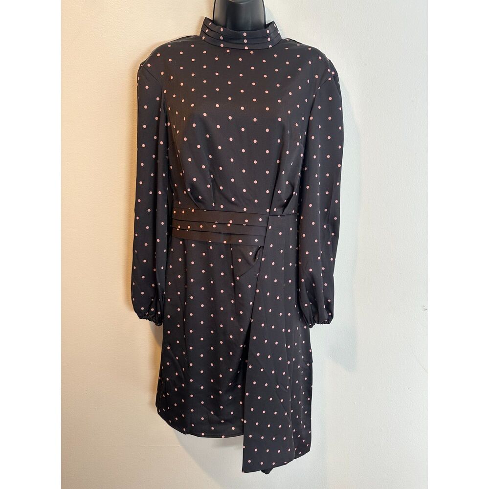NWT Keepsake The Label Women's Hold Back Mock Neck Long Sleeve Mini Dress w/Sash - Picture 7 of 11